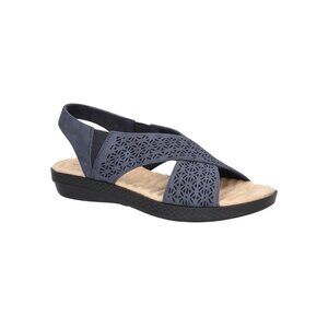 Easy Street Women's Claudia Comfort Wave Sandals Navy Size 8M